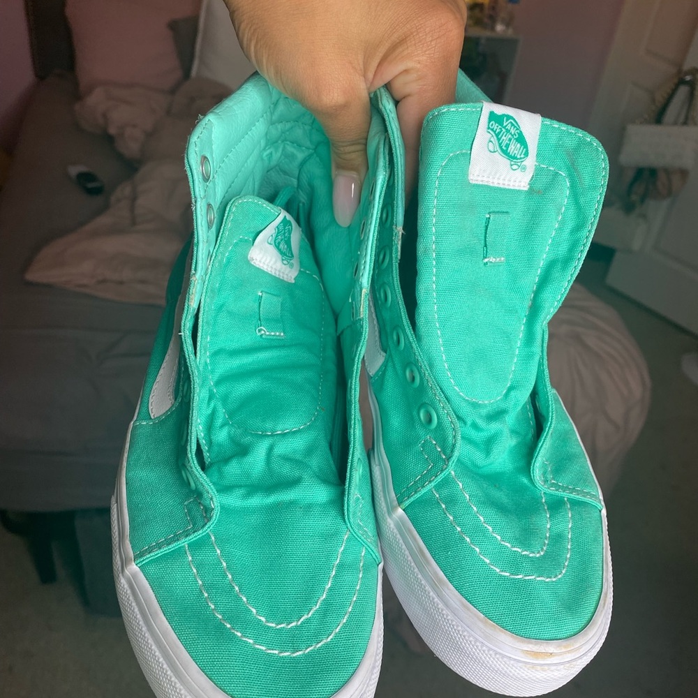 Teal Vans sneakers worn maybe 3-4 times.